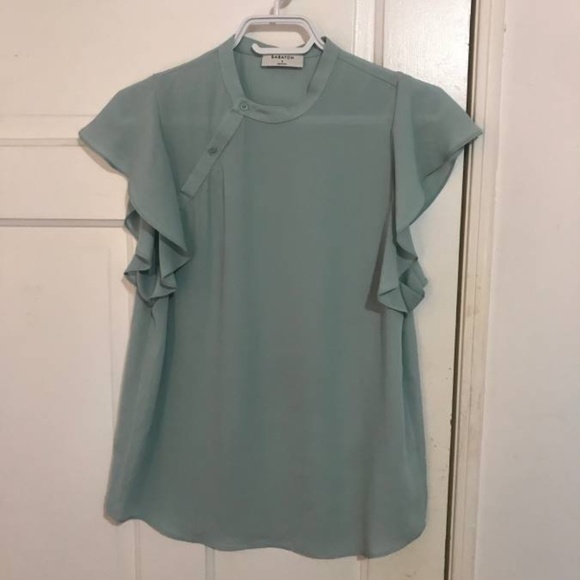 Babaton (aritzia) Cian Blouse size S soft mint - Picture 1 of 5
